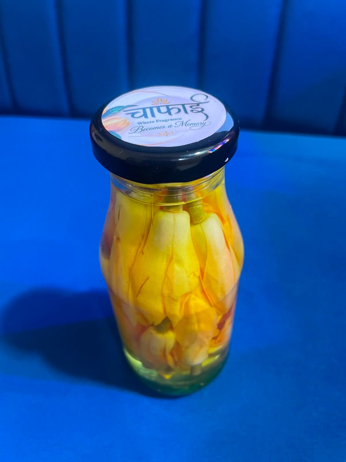 Chafai — sealed bottle preserving sacred Chafa flowers
